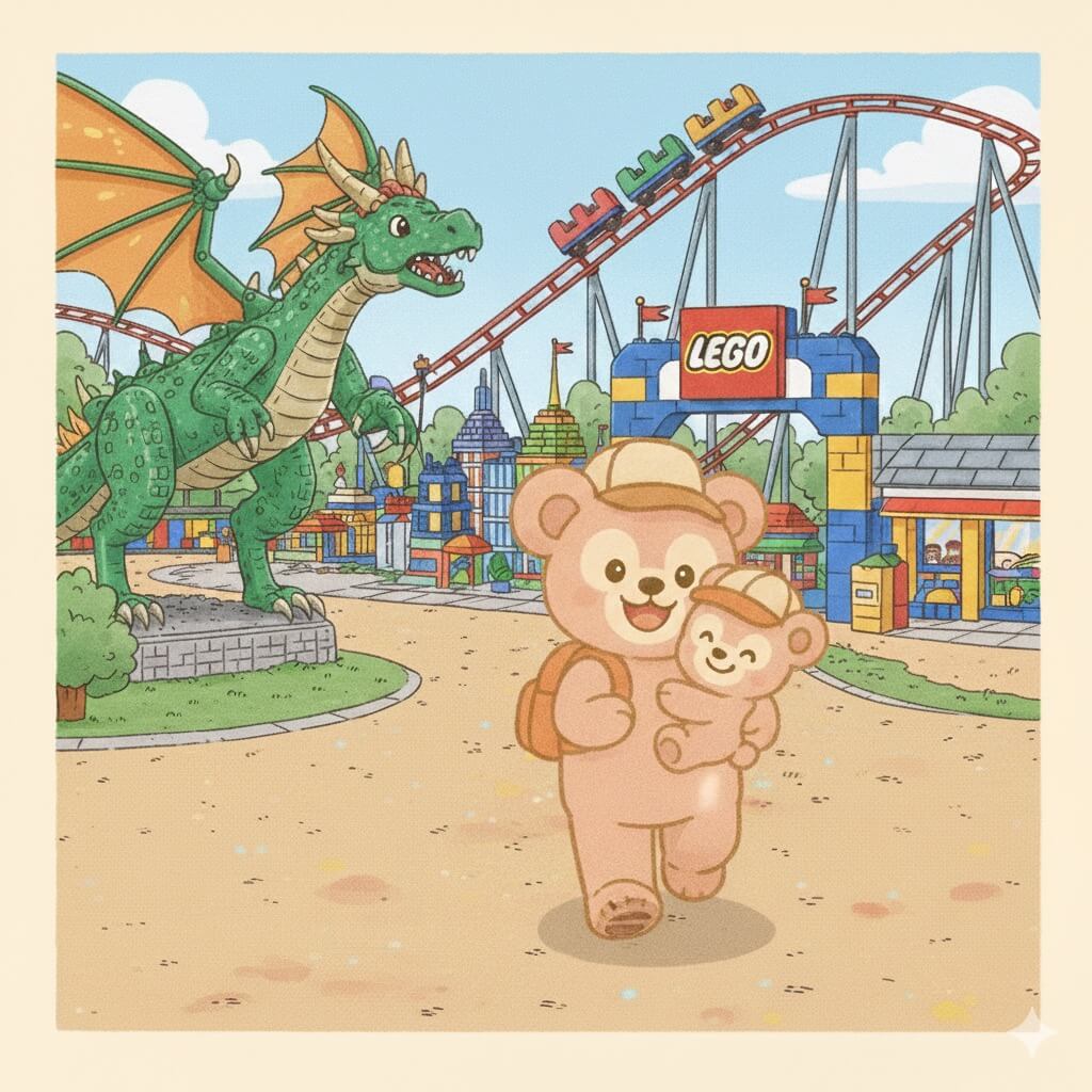 Bear family playing happily at LEGOLAND Discovery Center Tokyo in the Tokyo Family Itinerary