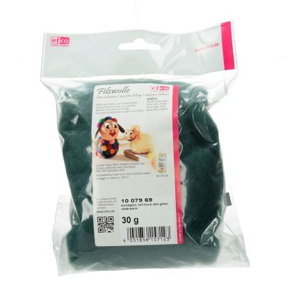 Filzwolle (30g) - Dunkelgrün