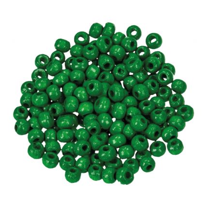 Holzperlen grün Bohr ø 2,3 mm 8 mm 80 Stk.
