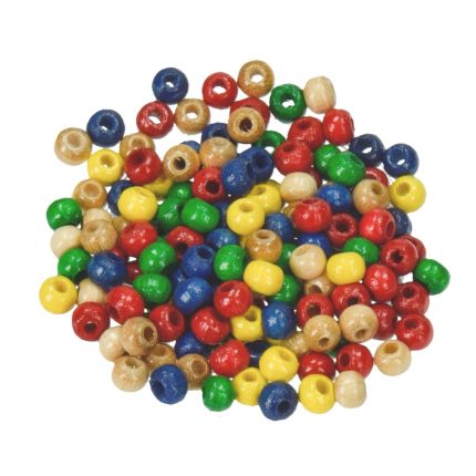 Holzperlen farbig sortiert Bohr ø 3,0 mm 12 mm 30 Stk.