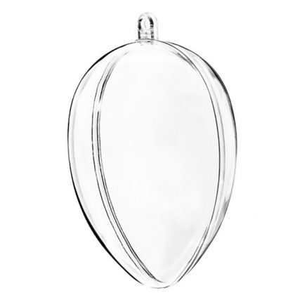 Kunststoffei glasklar teilbar (PS) 100 mm