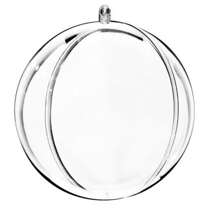 Kunststoffkugel glasklar teilbar (PS) 120 mm