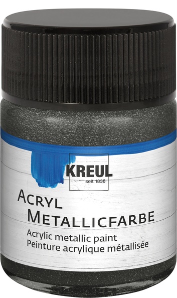 KREUL Acryl Metallicfarbe Anthrazit  Gl. 50ml