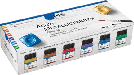 (SET) Acryl-Metallicfarben (6x20ml) - Basis