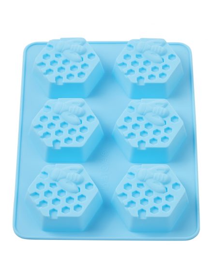 Silikonform XL Bienenwaben Motiv-Gr. 6x7 cm