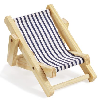 Deko-Liegestuhl ca. 10 cm blau/weiss