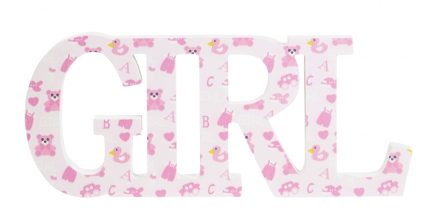 Holz-Deko Girl, ca. 33,5 x 14,5 x 2 cm