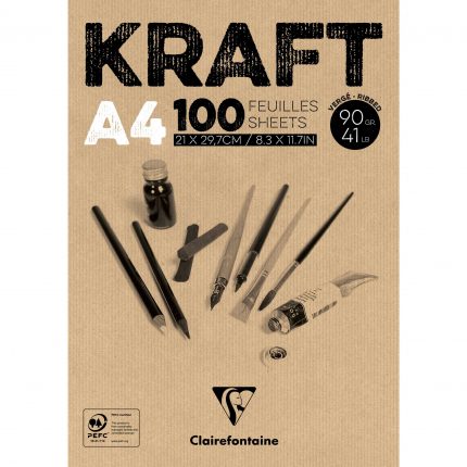 Kraftpapier Block (A4) - Kraft/Naturpapier
