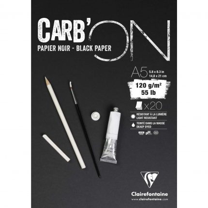 CarbOn Künstlerblock (A5/120g.) - Schwarz