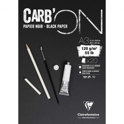 CarbOn Künstlerblock (A3/120g.) - Schwarz