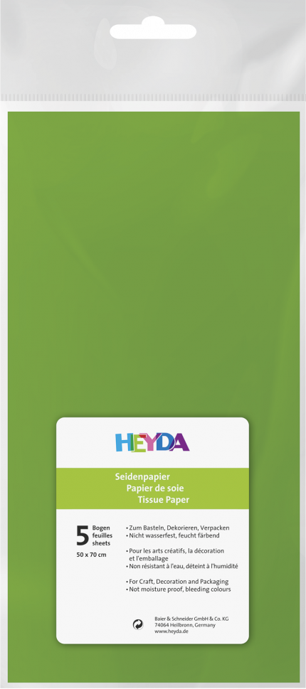 Seidenpapier (50x70/ 5St.) - Hellgrün