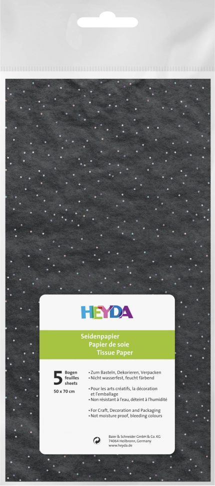 Seidenpapier 50x75cm Diamant schwarz