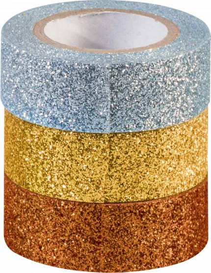 (SET) Glitter Tape - Gold/ Silber