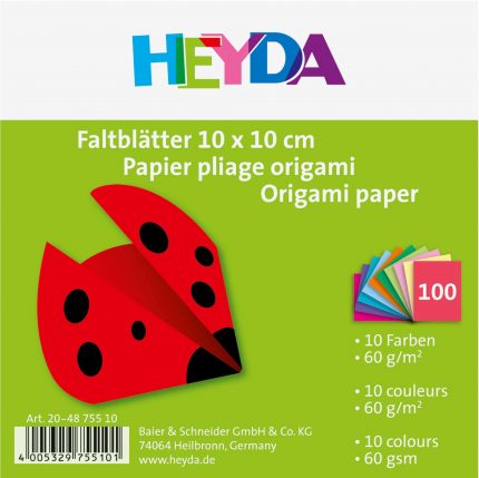 Faltblätter 10x10 - Farbig sortiert