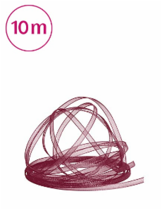 Chiffonband (10mx3mm) - Weinrot