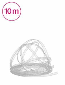 Chiffonband (10mx3mm) - Grau/ Silber