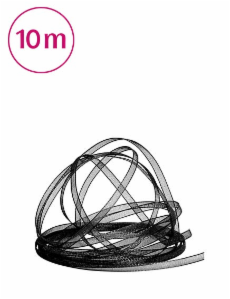 Chiffonband (10mx3mm) - Schwarz