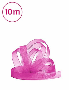 Chiffonband 10mm pink 10m