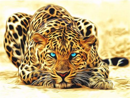 Diamond Painting 40x30cm Leopard