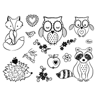 Silikon Stempel (14x18) - Kleine Freunde