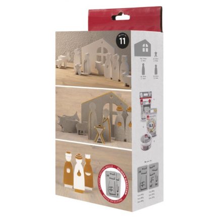 Silikongießform Krippe 11-teilig
