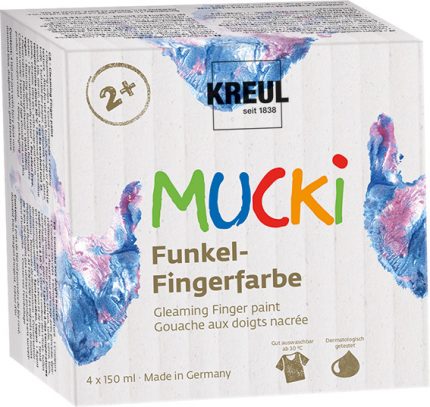 MUCKI Funkel-Fingerfarben (4x150ml)