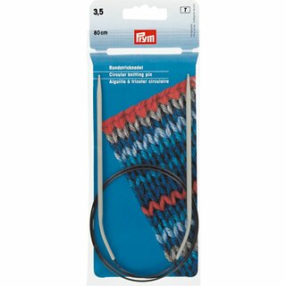 Rundstricknadeln ALU  544 grau   80 cm 3,50 mm