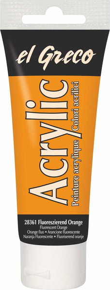 El Greco Acrylfarbe (75ml) - Neon Orange