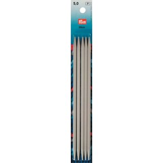 Strumpfstricknadeln ALU  533 grau 20 cm 5,00 mm