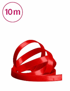Satinband (10mmx10m) -  Hochrot