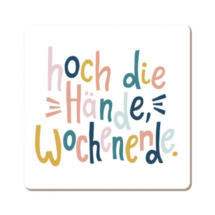 Korkuntersetzer | Hoch die Hände