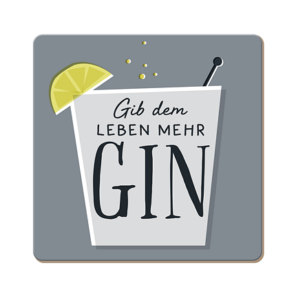 Korkuntersetzer | Gib dem Leben mehr Gin