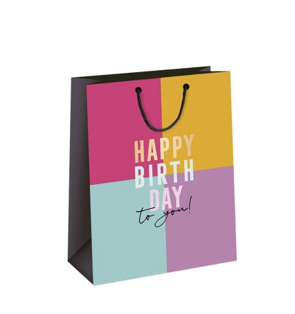 Geschenktüte breit Genuss & DesignHappy Birthday