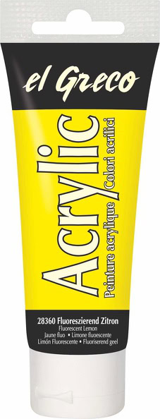 El Greco Acrylfarbe (75ml) - Neon Gelb