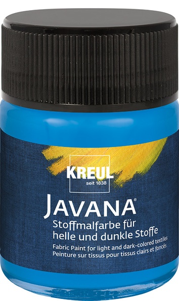 Stoffmalfarbe für helle und dunkle Stoffe Blau Gl. 50 ml
