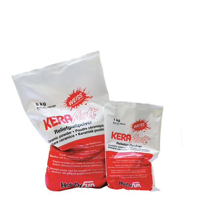 HobbyFun Keraflott Gießmasse, Weiß - 5 kg Beutel