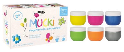 MUCKI Fingerfarbe Glückskinder 6er Set 50ml