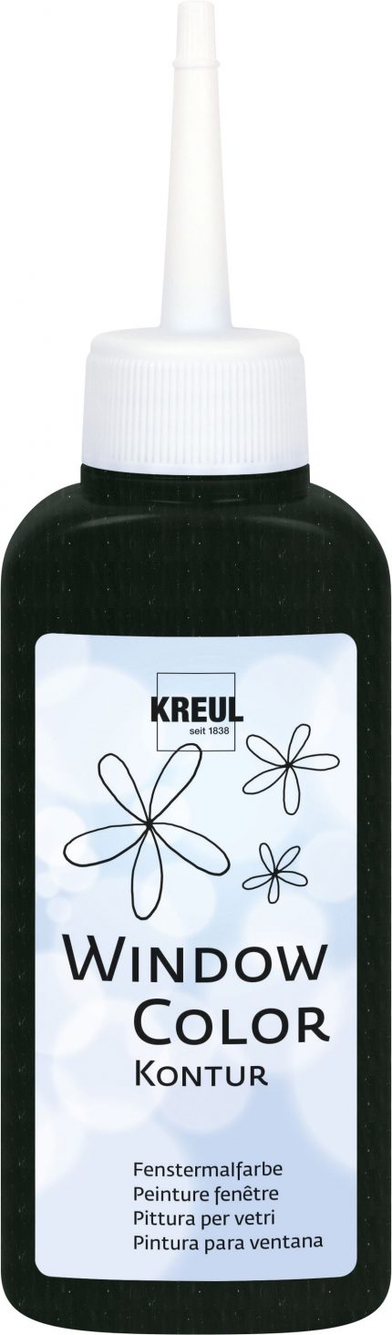 KREUL Window Color Konturenfarbe  Schwarz 80 ml