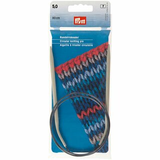 Rundstricknadeln ALU  544 grau   80 cm 5,00 mm