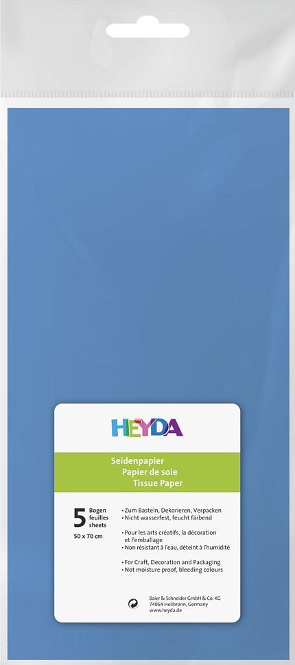 Seidenpapier (50x70/ 5St.) - Hellblau