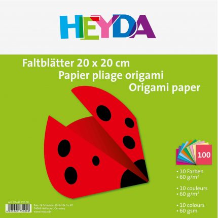 Faltblätter 20x20 - Farbig sortiert