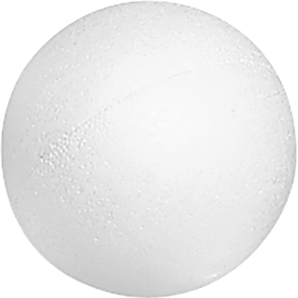 (SET) Styroporkugel (6cm) - Weiss