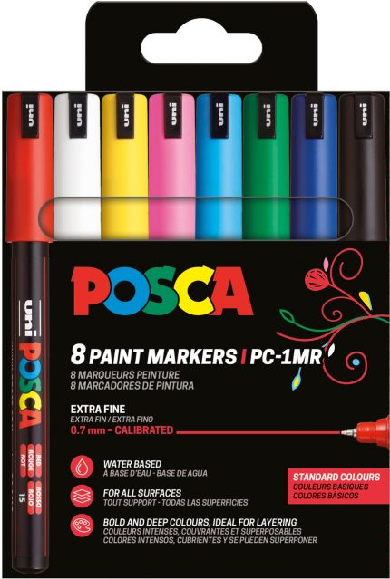 Posca Fineliner PC-1MR Set mit 8 Stiften