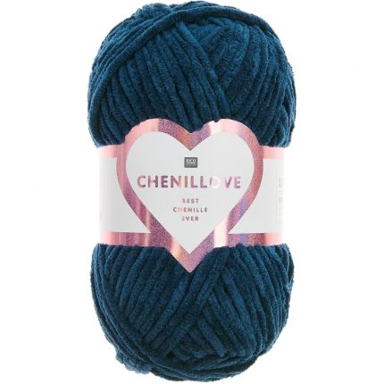 Rico Design Chenillove Samtknäuel, 100g Marine