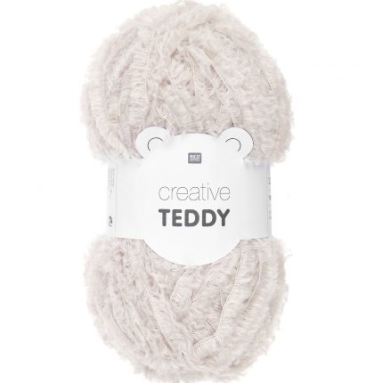 Rico Design Creative Teddy Strickgarn Creme, 100 g