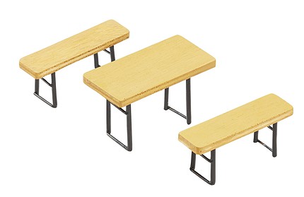 HobbyFun Miniatur Biertisch-Garnitur Set, Wichtelzubehör