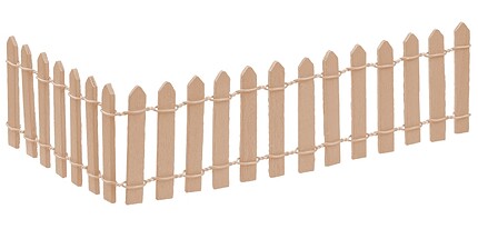 HobbyFun Miniatur Zaun 25 x 5 cm, Natur
