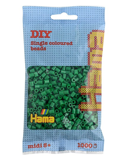Hama Midi Bügelperlen Grün, 1000 Stück