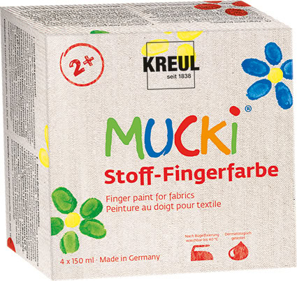 MUCKI Fingerfarbe Textil 4er Set