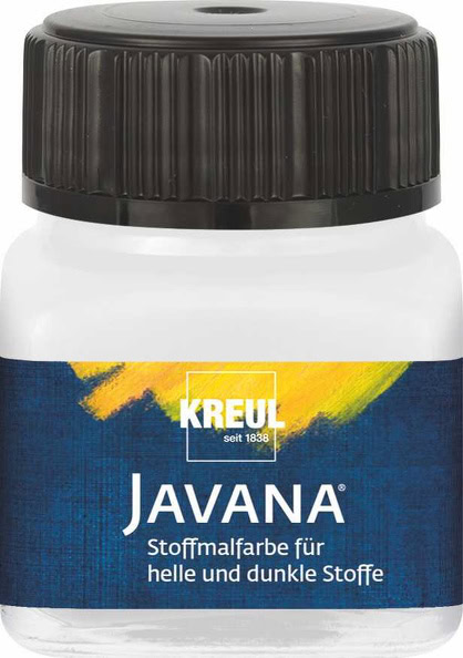 Stoffmalfarbe für helle und dunkle Stoffe Weiß Gl. 20ml